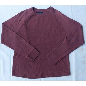 Banana Republic men's waffle thermal long-sleeve crew neck shirt